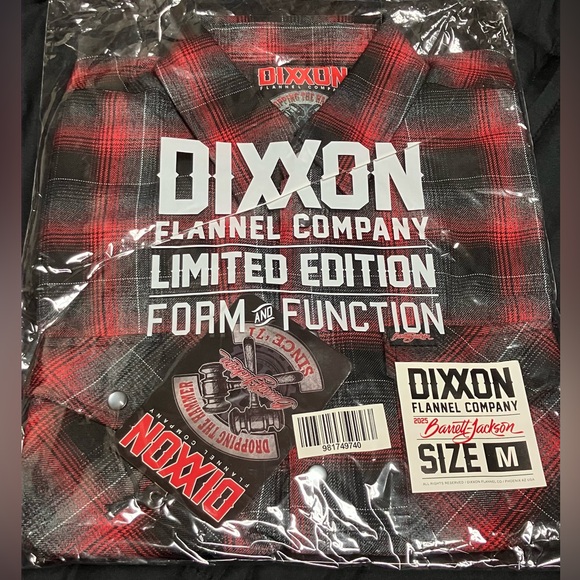 New DIXXON The Barrett Jackson 2025 Flannel Mens Medium BNIB - Picture 1 of 2